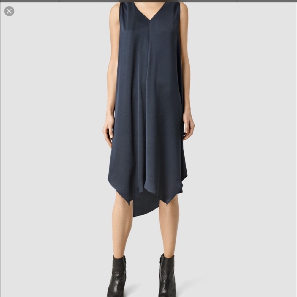 🦋NWT🦋AllSaints Ink Blue Blaze Dress